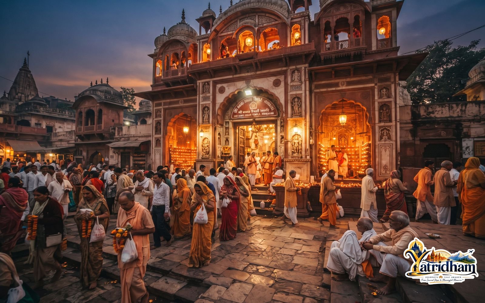 Temple spires in Vrindavan